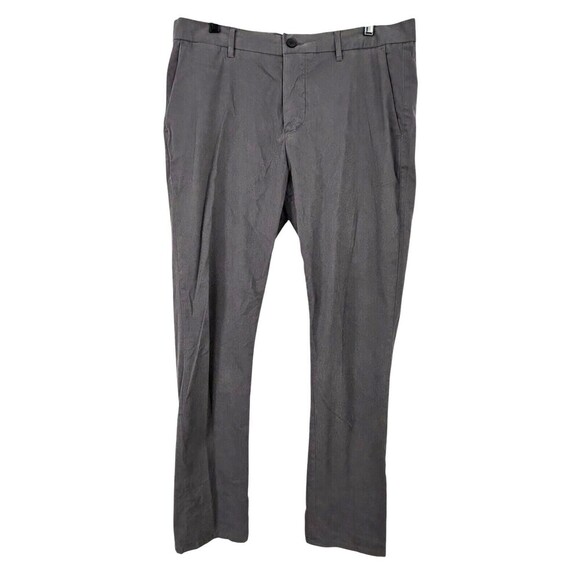 AllSaints Men Felix Chino 34Wx30L Gray Button Fly Flat Front Slim Fit Trouser N - Picture 1 of 11